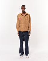 Bluesf Waffle Checkered Oversized Fit Shirt - PINK & YELLOW