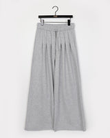ポッパツーピンタックスウェットワイドパンツ