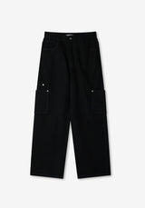 AD Layered Pocket Cotton Wide Pants