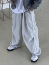 Offbeat Silver Ring Nylon Balloon Pants 2C