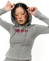Patch Slim Hoodie _ Light Grey