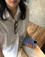 ストライプケース (ライトブルー)