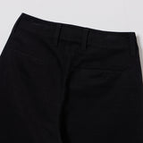 WOMAN クラシックブラッシュドコットンパンツ BLACK