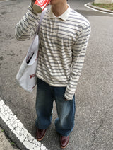 No.1363 salt collar stripe T (4color)