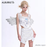 allbubble angel print vest