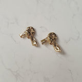 ビンテージノットピアス-金