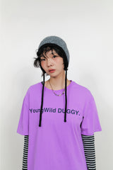 YWD ロゴTシャツ_パープル