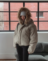 Milky Two Way String Hooded Padding