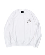 BBD Leopard Classic Smile Logo Sweatshirt (White)