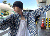 two-pocket checkered tartan shirt