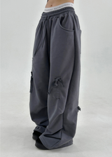 (SHIRRED BOW❤/BRUSHED FLEECE❤/100% COTTON) トレーニングパンツ - 3 COLOR
