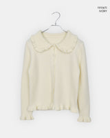 Chomin Frill-Collar Knit Cardigan