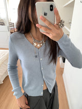 WOOL V-NECK CARDIGAN (5C)