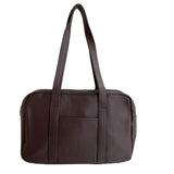 Oat pocket leather shoulder bag [Brown color only]