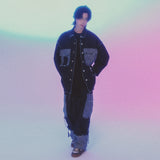 grunge roll-up denim pants_blue