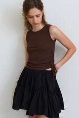 Wave frill skirt_black