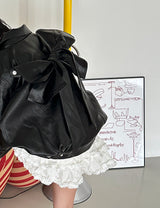 Big Ribbon Detachable Oversized Fit Rider Jacket