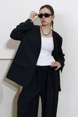 TAILORED WIDE PANTS_NAVY