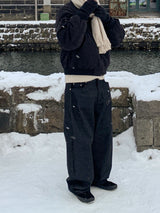 Yuki two-way quilted cotton collar jacket