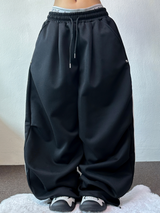 トラックスリーライン🤍🖤🤍 スナップパラシュートバルーンロングパンツ 🤍🖤🤍2カラー