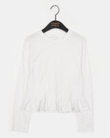 Neis Frill Layered Round Long-Sleeved T-Shirt