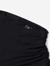 Shirring symbol dress (Black)