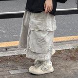 ビッグポケットピグメントバミューダパンツ