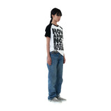 HOW ABOUT NO Tシャツ (ブラック/ホワイト)