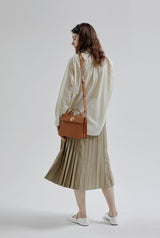 LAZEL MINI ショルダーレザーバッグ / Tan Brown