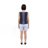 1/2 S クレフドットプリーツノースリーブ (NAVY)