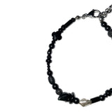 karen silver black gemstone bracelet 
