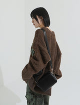 Wing angora touch knit