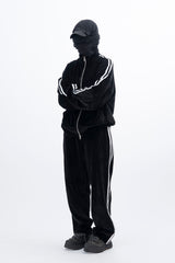 Stua Velour Velvet Set-Up Zip-Up