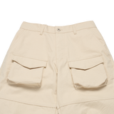 25SS FRONT POCKET WIDE  CARGO PANTS BEIGE