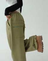 Zipper Pocket String Jogger & Wide Pants