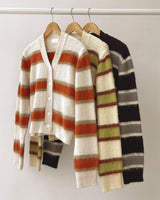 Striped knit cardigan