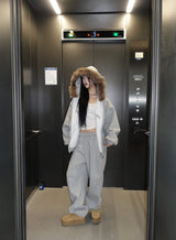Baby Fur hood zip up