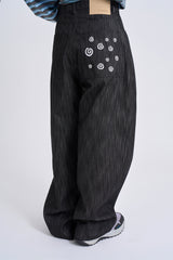 Eddy slub point denim pants