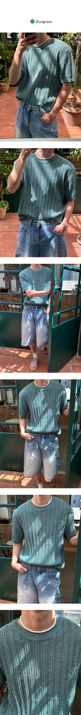 [S/S] Boucle scasi round half knit (10color)