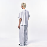 クロップTシャツ MELANGE WHITE