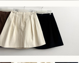 Bubble corduroy pintuck midi mini skirt