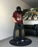 TC パッチワークバンディングデニムパンツ (3C)