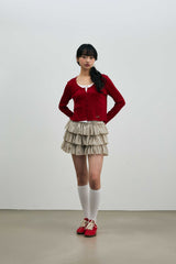 MINI HEART CANCAN SKIRT PANTS / BEIGE