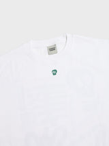 GREEN SKULL TEE - WHITE