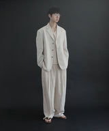[DOJINOI] LINEN WIDE PANTS OATMEAL