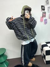 FLEECE❤TRACK LINE 3 LINE LONG PANTS ❤🖤🤍💙🩶5COLOR