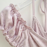 Lure Ribbon Shirring Slim Top