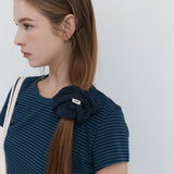 【MADE】 Waffle Scrunchie_Navy