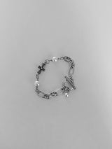 pearl drop bracelet(cross)