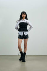 CLARI FAUX MICRO PANTS / BLACK
